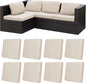 8Pcs Stretch Patio Cushion Covers,Outdoor Couch Covers Replacement,Outdoor Couch & Sofa Slipcovers,for Patio Furniture Cushion Covers,Washable Reusable urniture Protector(Beige,8PCS)