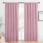 NICETOWN Window Curtains Blackout Drapes, Rouge Pink, 1 Pair, 52 by 84-Inch, Thermal Insulated Solid Rod Pocket Blackout Curtains/Draperies for Living Room