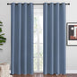 NICETOWN Stone Blue Room Darkening Curtain Panels 86" Length for Bedroom Living Room, Thermal Insulated Blackout Draperies for Home Decoration, Total Privacy (55" Width, 2 Pieces)
