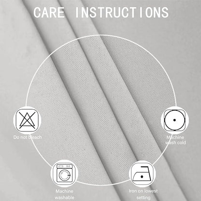 LEMOMO Blackout Curtains 52 x 90 Inch Long Light Grey Curtains Set of 2 Panels Room Darkening Curtains for Bedroom and Living Room