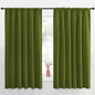 NICETOWN Blackout Curtains for Bedroom, Blackout Curtain Panels, Olive, 1 Pair, 70 by 63-inch, Window Treatment Energy Saving Thermal Insulated Solid Rod Pocket Blackout Drapes/Draperies