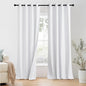 NICETOWN 100% Blackout Window Curtain Panels 96 inch Length for Living Room, Set of 2, Snow White, 55 inches Wide, Thermal Insulated Extra Long Drapes for Patio Door