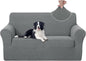 U-NICE HOME Loveseat Cover Stretch Couch Cover Sofa Cover Sofa Slipcover Furniture Protector for 3 Cushion Couch Sofa Pet Friendly(Loveseat, Grey)