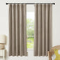 RYB HOME Camel Beige Velvet Curtains 63 inches Length with Hook Tape, Thermal Insulated Privacy Protect Decorative Drapes for Bathroom Window, W 42 x L 63 inches, 2 Panels Set