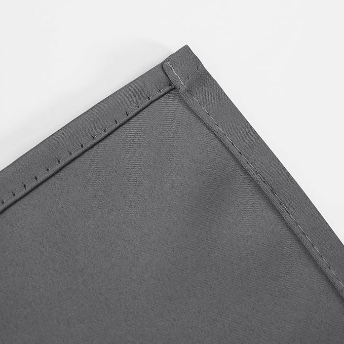 LEMOMO Blackout Curtains 66 x 72 Inch Long Frost Grey Curtains Set of 2 Panels Room Darkening Curtains for Bedroom and Living Room