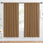 NICETOWN Bedroom Window Curtain Panels, Gold Brown, 2 Panels, 62 in x 72 in (W x L), Window Treatment Thermal Insulated Rod Pocket Room Darkening Curtains/Drapes for Patio Door