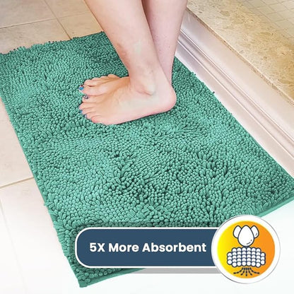 Muddy Mat® | Super Absorbent Door Mat Indoor, Microfiber Quick Dry Chenille Entryway Rug, Non-Slip Front Door Mat, Indoor Mats for Entryway, Machine Washable Pet Rug, Sea Green 36"x60"