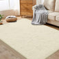 Circle Rug for Bedroom: 4FT Cream White Round Fluffy Shag Soft Washable Rugs Small Fuzzy Plush Indoor Carpet for Teen Kids Girls Boys Nursery Preppy Dorm Classroom (Cream White, 4'x6')