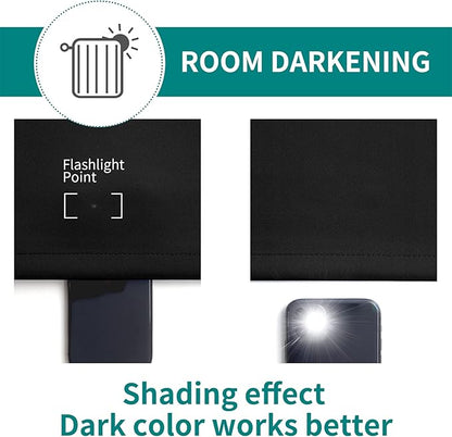 BGment Blackout Curtains for Bedroom - Grommet Thermal Insulated Room Darkening Curtains for Living Room, Set of 2 Panels, Each 55 x 96 Inch, Black