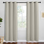 NICETOWN Kitchen 78 inches Long Curtains for Decoration, Natural, 2 Panels, 42 inches Wide, Thermal Insulated Grommet Room Darkening Draperies/Panels for Laundry