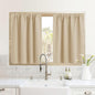 RYB HOME RV Curtains for Camper Windows, Mini Small Thermal Insulated Sunlight Heat Blocking Blocking Privacy Portable Curtains for Travel Trailer, Width 34 by Length 24, Biscotti Beige, 2 Panels