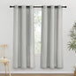 NICETOWN Gray Thick Linen Curtains 72" Length, Grommet Privacy Window Treatments Linen Weave with Light Penetration Vertical Drapes for Farmhouse/Home Office, W42 x L72, 2 Panels