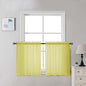 Chyhomenyc Lemon Sheer Curtains 30 inch Length 2 Panels, Light Filtering Voile Rod Pocket Short Window Curtians for Bathroom Living Room Farmhouse Small Windows, 42Wx30L inches
