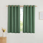 NICETOWN Short Thick Linen Curtains for Small Window, Grommet Bedroom Curtains & Drapes Privacy Added with Light Filtering Window Treatments for Bathroom, Olive Green, 2 Panels, W55 x L54