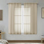 OVZME Taupe Sheer Curtains 54 Inches Long 2 Panels - Soft Light Filtering Window Sheer Panels for Living Room/Bedroom, Top Dual Rod Pocket, 1 Pair, Each 42Wx54L Inches