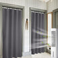 RYB HOME 2 Panels Blackout Doorway Curtains, Thermal Insulated Privacy Rod Pocket Easy Installation Drapes for Living Room Bedroom Dining Room, Width 34 by Length 80, Grey