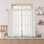Nanspring 54 Inch Linen Curtains for Living Room Bedroom Semi Sheer Light Filtering Curtains Panels Back Tab and Rod Pocket Coastal Decor Neutral Curtain Drapes, 2 Panels 40 x 54 Inch