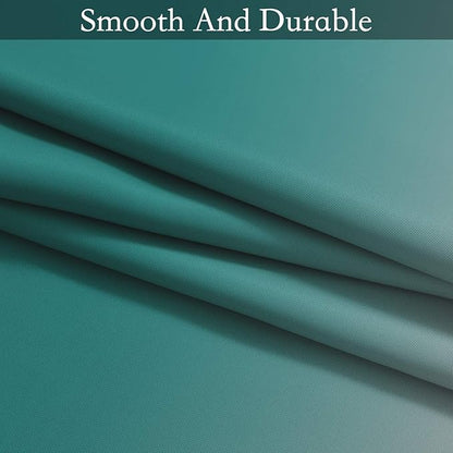 SimpleHome Ombre Room Darkening Curtains for Living Room, Light Blocking Gradient Teal to Greyish White Thermal Insulated Grommet Window Curtains/Drapes for Bedroom, 2 Panels, 52x63 inches Length