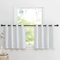 NICETOWN Faux Linen Curtain Valances for Kitchen Over Sink, Farmhouse Light Filtering Privacy Window Covering for Bathroom, Short Curtains for Cabinet, W52 x L24 inch, 2 Panels, Greyish White