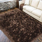 LOCHAS Soft Fluffy Faux Fur Rugs for Bedroom Bedside Rug 3x5 Feet, Washable, Furry Sheepskin Area Rug for Living Room Girls Room, Luxury Shag Carpet Home Decor, Brown