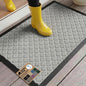 GORILLA GRIP 100% Waterproof All-Season WeatherMAX Doormat US Designed Natural Rubber, Stain and Fade Resistant, Low Profile Indoor Outdoor Door Mats, Easy Clean Patio Mat, 29x17, Light Gray
