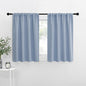 NICETOWN RV Blackout Curtains for Camper Windows, Vintage Blue, 34" x 36", Set of 2, Kitchen Curtains, Short Blackout Drapes, Thermal Insulated Rod Pocket Window Treatment Draperies for Nursery