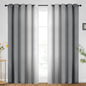 SimpleHome Ombre Room Darkening Curtains for Bedroom, Gradient Grey to Gray White Light Blocking Thermal Insulated Grommet Window Curtains/Drapes for Living Room,2 Panels, 62x84 inches Length