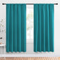 NICETOWN Peacock Blue Blackout Curtains Panels for Window, Thermal Insulated Rod Pocket Blackout Drapes/Draperies for Living Room (2 Panels, W52 x L72 inches)