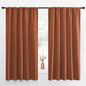 NICETOWN Blackout Curtains and Drapes - Thermal Insulated Solid Rod Pocket Blackout Draperies/Panels (Burnt Orange, 1 Pair, 52 by 63 inches)