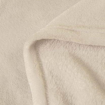 BEDELITE Fleece Blanket Beige Throw Blankets for Couch & Bed, Luxury Plush Cozy Fuzzy Blanket 50" x 60", Super Soft Warm Lightweight Throw Blanket for Travel Camping