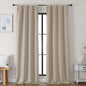 Simplebrand Ava Biscotti Beige Blackout Curtains for Bedroom 96 Inches Long 2 Panels, Solid Thermal Insulated, Energy Saving Nursery Window Treatment Curtains Blackout Drapes, W40 x L96 Inch