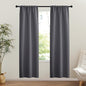 NICETOWN 1 Panel Door Curtain Privacy Thermal Insulated Noise Reducing Blackout French Door Rod Pocket and Ceiling Track Window Covering for Kitchen, Patio Front, Bedroom, Grey, 25" W x 72" L