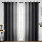 Yakamok Room Darkening Ombre Curtains 84 Inch Length, Black and Greyish White Thermal Insulated Gradient Color Curtains,Light Blocking Grommet Window Drapes for Bedroom,62 Inch Width,2 Panels