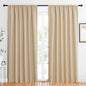 NICETOWN Room Darkening Curtains for Bedroom - Triple Weave Home Decoration Thermal Insulated Solid Drapes for Patio Door (Biscotti Beige, Set of 2 Panels, 62 x 84 Inch)