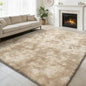 8x10 Fluffy Area Rugs for Living Room,Shag Area Rug for Bedroom,Soft Fuzzy Rug Non-Shedding Indoor Plush Carpet for Kids Bedroom Nursery Home Decor,Tie-Dyed Beige