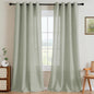 H.VERSAILTEX Elegant Linen Semi Sheer Blended Curtains Privacy Protection Light Filtering Nickel Grommet Window Panels/Drapes for Bedroom (Set of 2, 52x84-Inch, Sage)