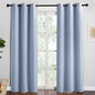 NICETOWN Vintage Blue Blackout Curtains 84 inches Length for Living Room, 2 Panels, 42" Wide, Thermal Insulated Long Drapes for Large Window