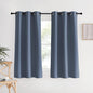 NICETOWN Kitchen Curtains Blackout Curtains & Drapes, Stone Blue, 34" Wide x 60" Long, Set of 2, Thermal Insulated Grommet Top Window Treatment Panels for Cupboard, Small Window