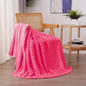 Valentines Day Decorations Hot Pink Fleece Throw Blanket 50”×60” for Couch Sofa,Cozy Plush Microfiber Flannel Blanket with Stripes Design Lightweight Gifts for Adults Woman Girls