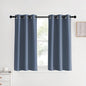 NICETOWN Stone Blue Thermal Insulated Curtains Blackout Draperies, Set of 2, 34 by 40 inches Long, Window Treatment Solid Grommet Room Darkening Drape Panels for Bedroom