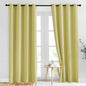 NICETOWN Paler Yellow Blackout Curtains for Bedroom (1 Pair, 52 x 84 inches), Farmhouse Thermal Insulated Room Darkening Drapes for Windows