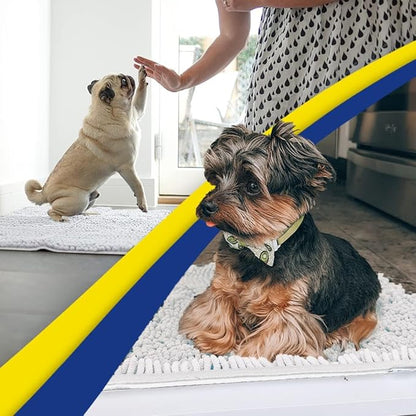 Muddy Mat® | Super Absorbent Door Mat Indoor, Microfiber Quick Dry Chenille Entryway Rug, Non-Slip Front Door Mat, Indoor Mats for Entryway, Machine Washable Pet Rug, White 16"x24"