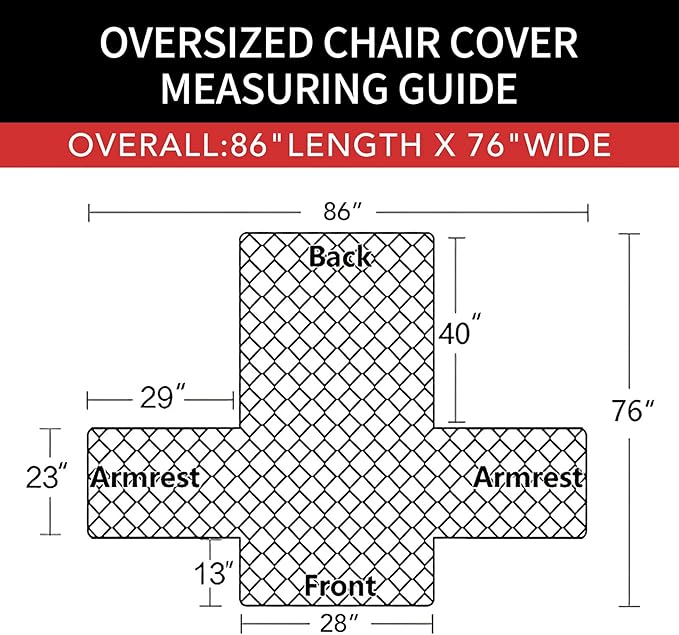Easy-Going Oversized Chair Sofa Slipcover Reversible Sofa Cover Water Resistant Couch Cover Furniture Protector Cover with Elastic Straps for Pets Dog (Oversized Chair, Green/Christmas Red)
