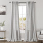 Grey Linen Blend Drapes 84 Inch Length 2 Panels Set Back Tab Rod Pocket Light Filtering Privacy Semi Sheer Textured Curtains Neutral Farmhouse Decor Curtains for Living Room Bedroom 40x84