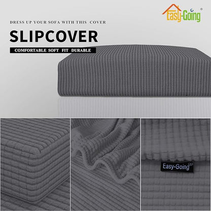 Easy-Going Stretch Cushion Cover Sofa Cushion Furniture Protector Sofa Seat Sofa slipcover Sofa Cover Soft Flexibility with Elastic Bottom(Sofa Cushion,Gray)