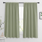 RYB HOME Blackout Curtains for Bedroom Living Room 63 inches Long, Thermal Insulated Privacy Rod Pocket Drapes for Nursery Office Home Theater, Width 42 by Length 63, Sage Green, 2 Panels