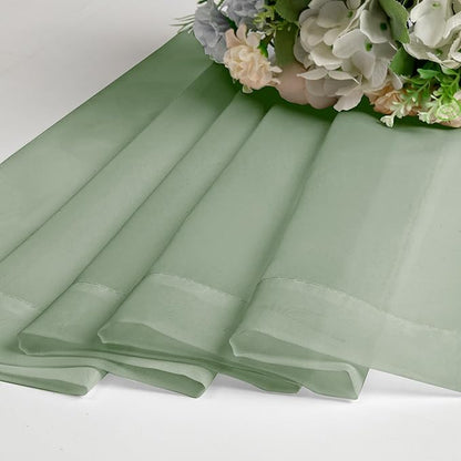 OWENIE Sheer Curtains, Sage Green Sheer Curtains 78 inch Length 2 Panels Set, Rod Pocket Voile Fimly Sheer Drapes for Living Room/Bedroom, 2pcs, Each 42" W x 78" L