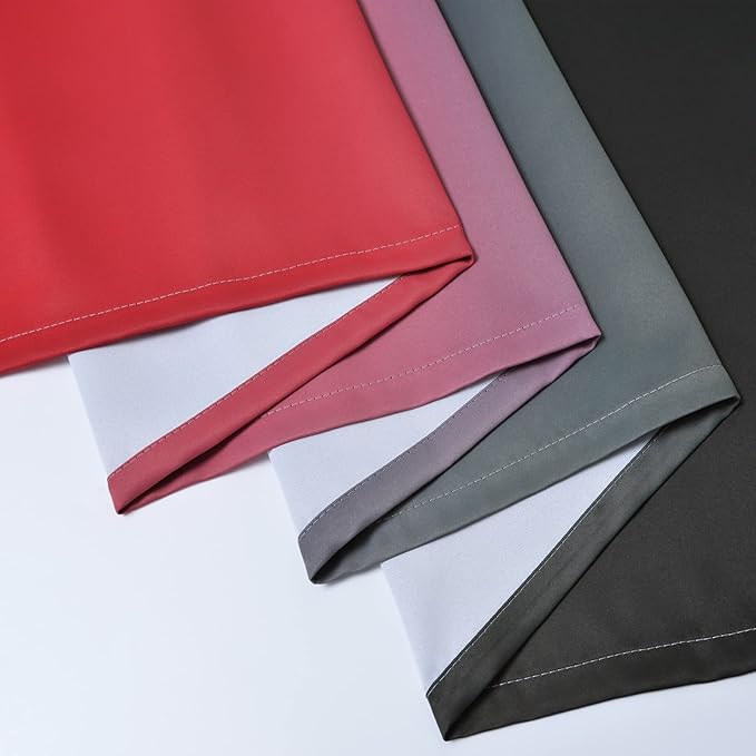 Yakamok Blackout Ombre Black and Red Curtains for Bedroom,Room Darkening Grommet Thermal Insulated Full Light Blocking Window Drapes/Curtains for Living Room,52 x 72 Inch,2 Panels