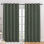 NICETOWN Room Darkening Draperies Window Curtain Panels, Thermal Insulated Grommet Room Darkening Curtains for Bedroom (Dark Mallard, 2 Panels, W70 x L84 -inch)