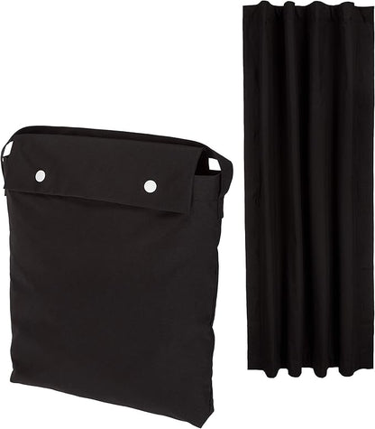 Amazon Basics Portable Blackout Curtain Shade with Suction Cups, Noise Reducing, Energy Saving, 50" W x 78"L, Black, 1-Pack